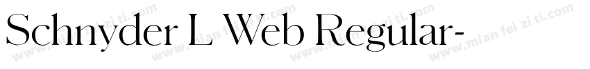 Schnyder L Web Regular字体转换